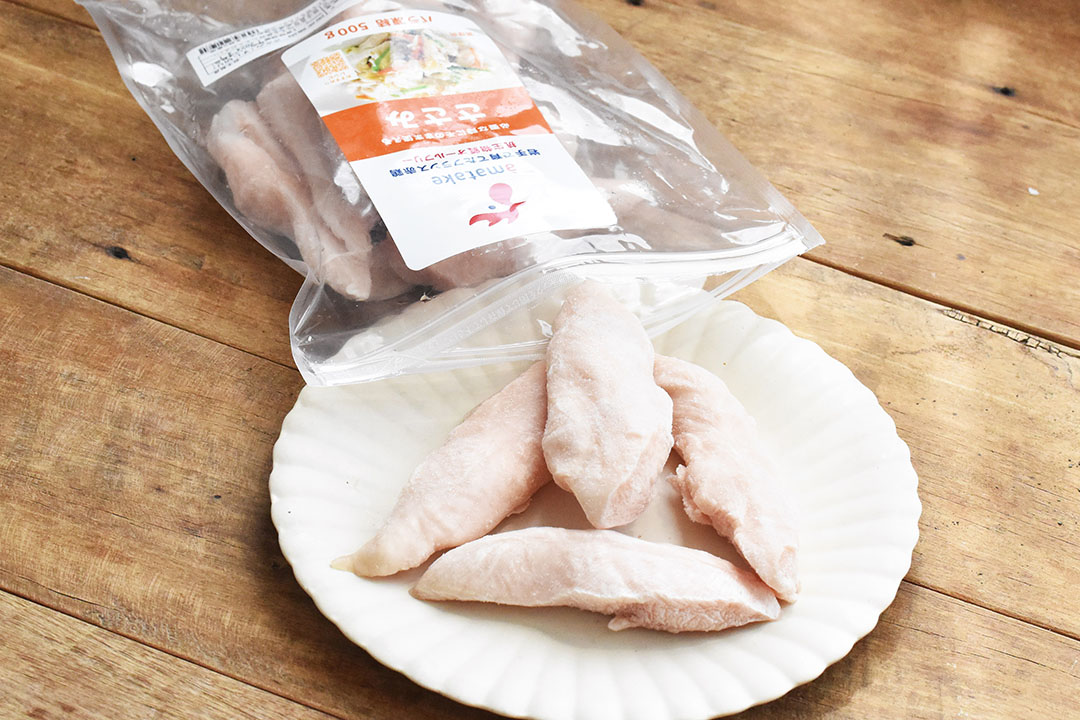 【冷凍】アマタケさんの岩手で育てたフランス赤鶏バラ凍結(ささみ筋切)